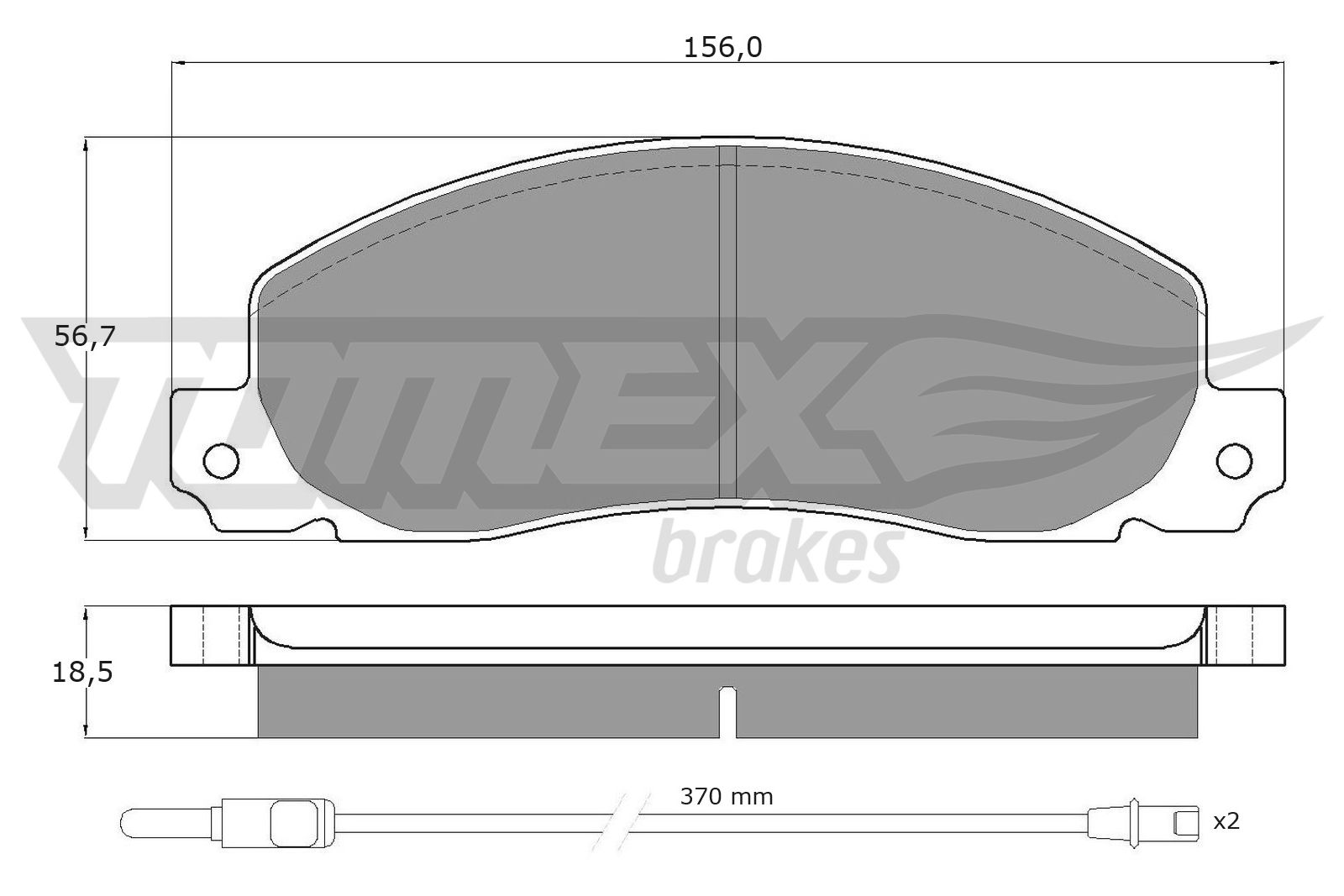 Sada brzdových platničiek kotúčovej brzdy TOMEX Brakes